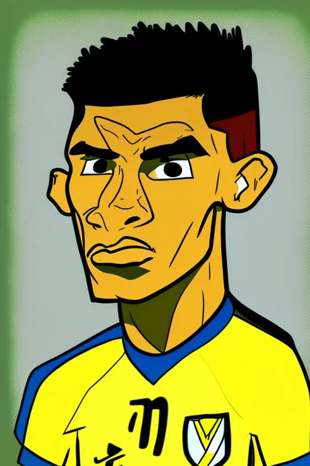 Luis Diaz Colombian soccer player ,cartoon 2d