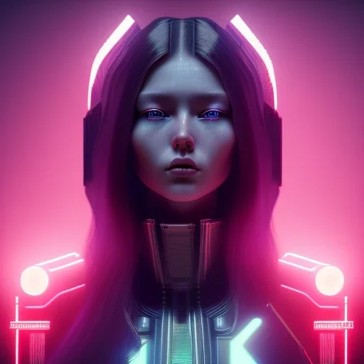 Rusian, Cyber Woman, long hair, samurai, cyberpunk, neon, highly detailed, art stations, concept art, smooth, unreal engine 5, god rays, ray tracing, RTX, lumen lighting, ultra detail, volumetric lighting, 3d, finely drawn, high definition, high resolution, gradient background