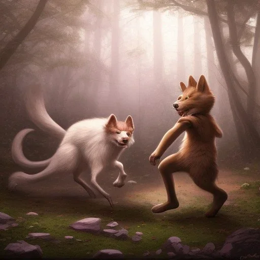 Orestes running from furries