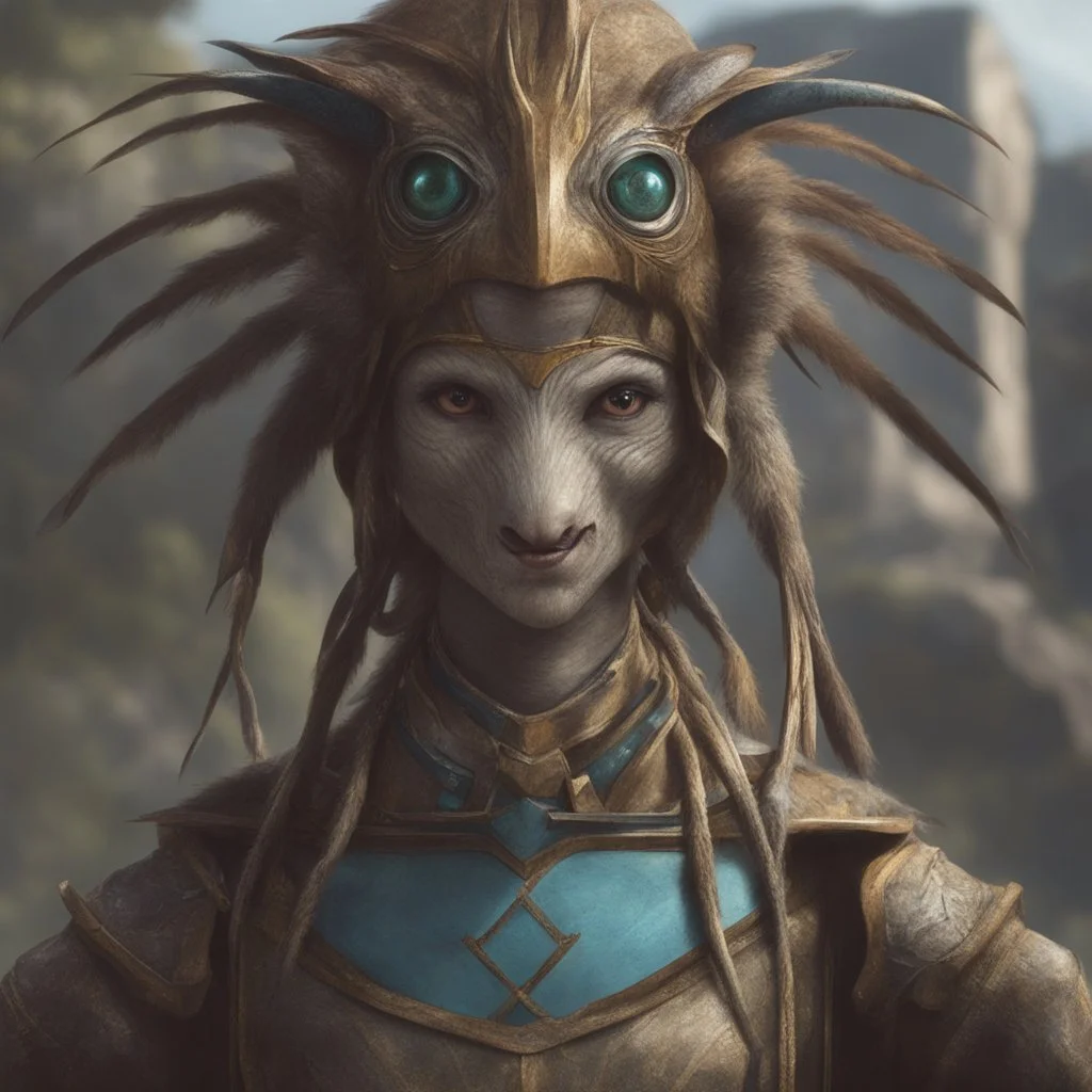 Narrow-eyed Samurái mutant anthropomorphic