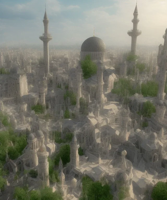 mosque, city view, 8k resolution