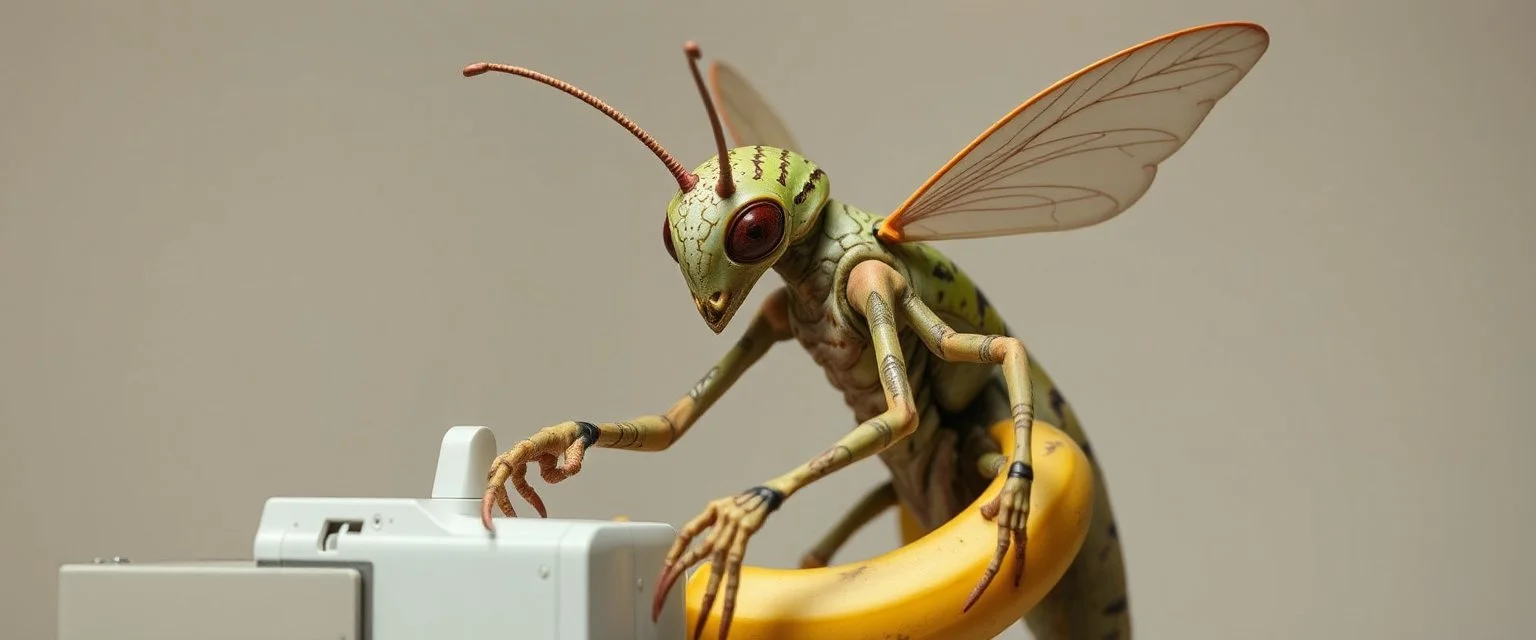 Xixchil Insectoid alien surgeon covered in bizarre biological modifications and extra limbs. Sewing machine, banana Keeps offering completely unnecessary “improvements.”