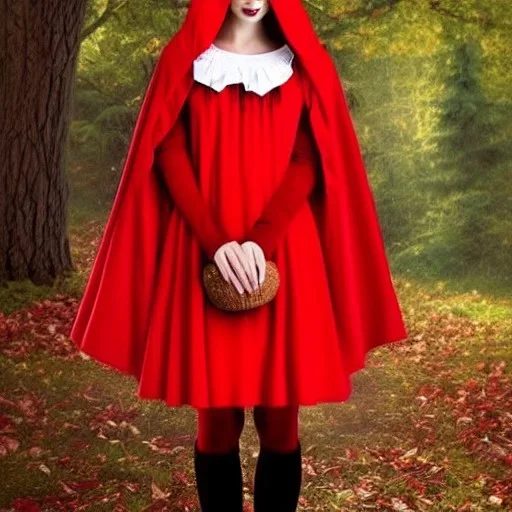 gorgeous, big buxomed red riding hood