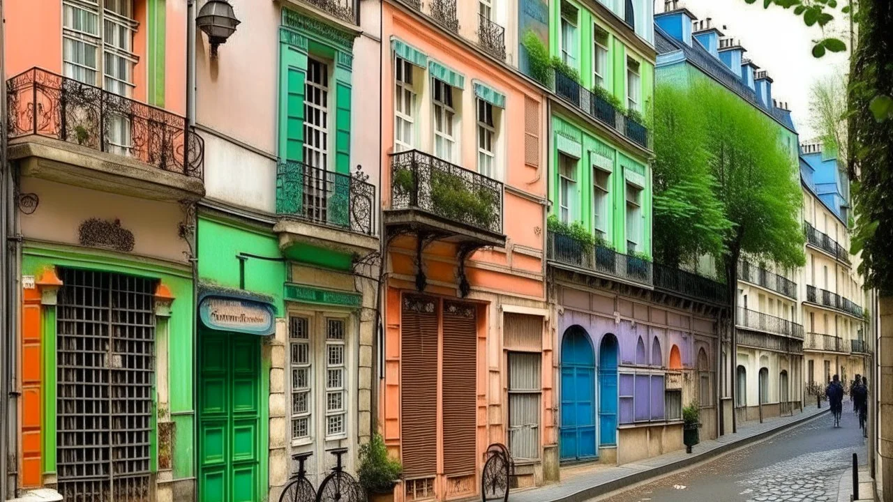 Rue Crémieux, Paris, France It's a whisper of color in the midst of the Parisian bustle. The facades of this street are adorned with pastel shades and windows that look like living paintings