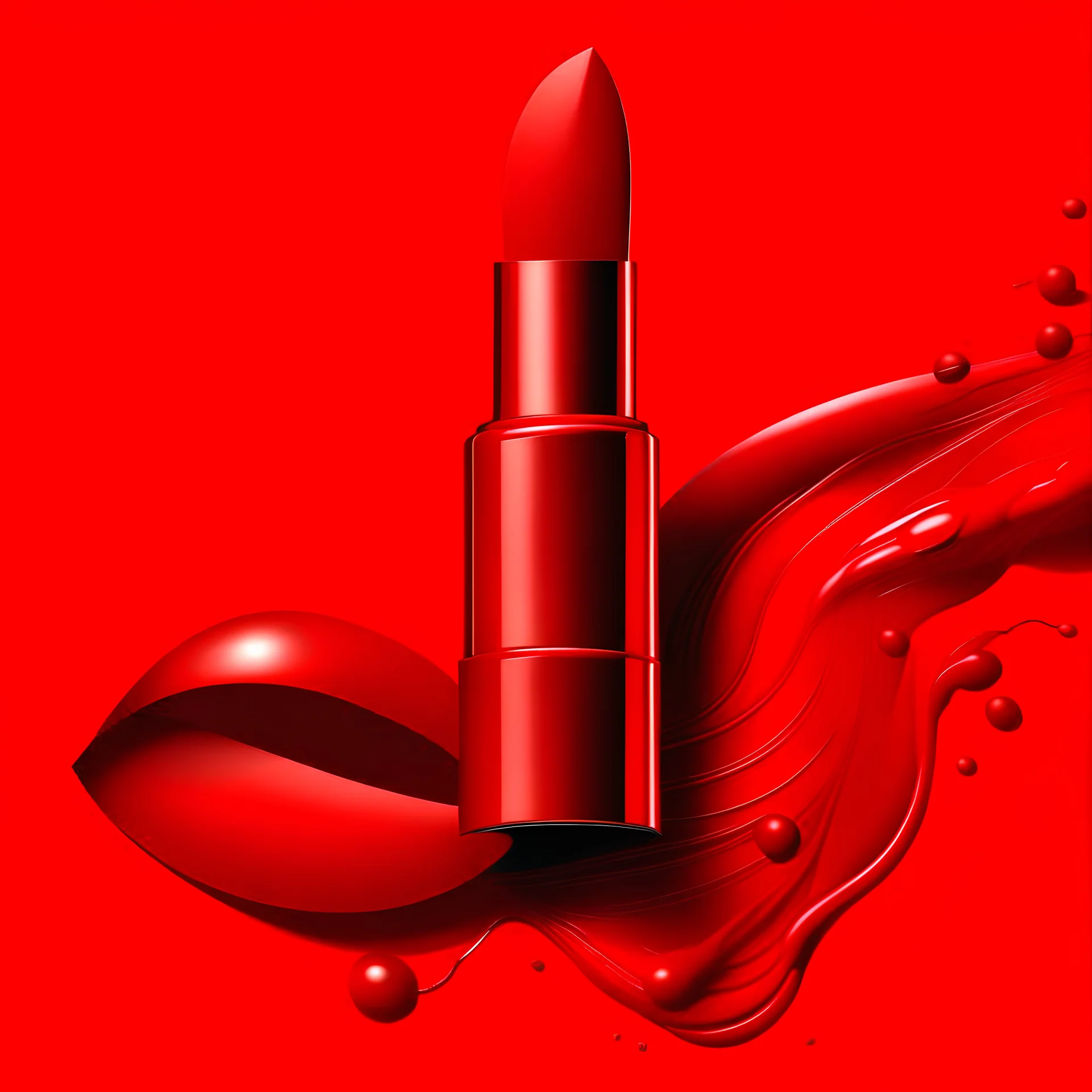 Create picture lipstick red colour and colour background