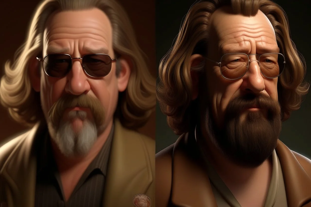 full details full realism the big lebowski and walter cartoon