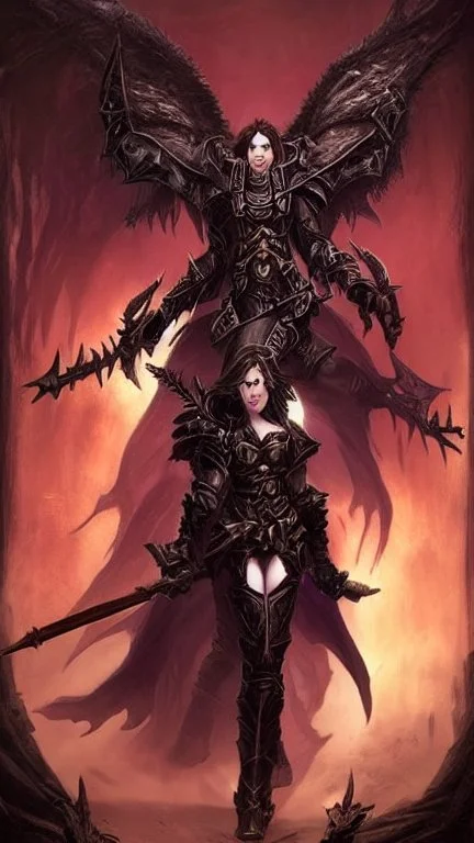 Female Paladin, Dark Fantasy, Like the Diablo Game series