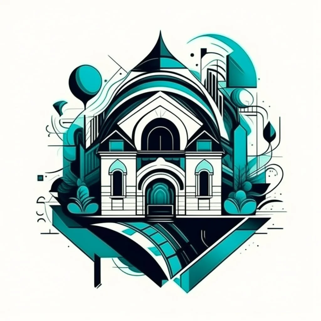 Logo arquitectura art illustration