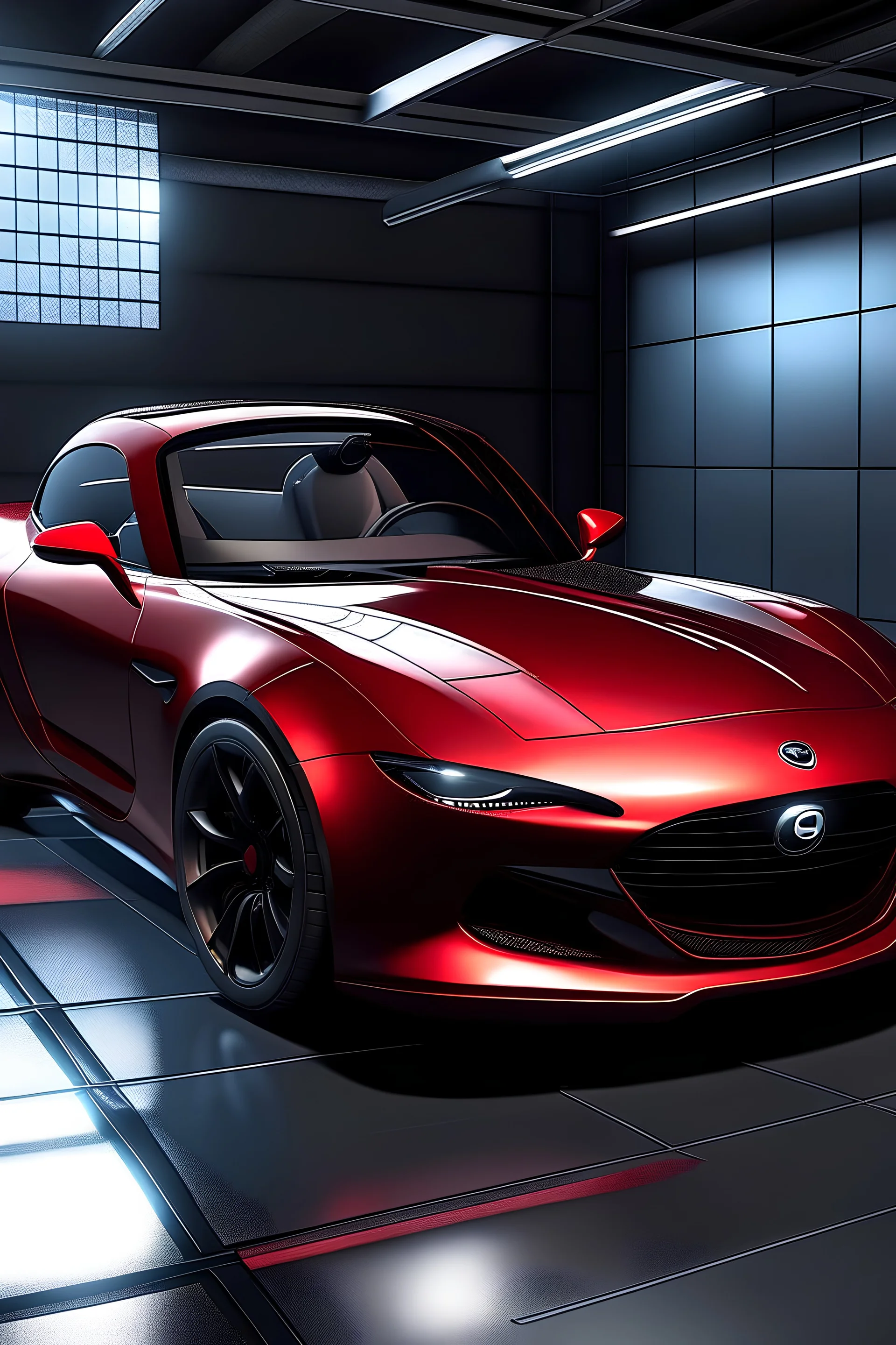 mazda miata designed like the tesla cybertruck