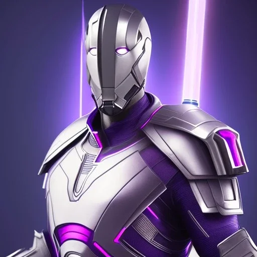 Cosmos super hero, purple costume,4k image, grey