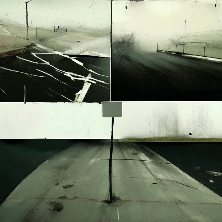 Minimal abstract oil paintings desolate 1960s carpark concrete fragments and naked bodies. style of Justin Mortimer and Francis Bacon. road markings.