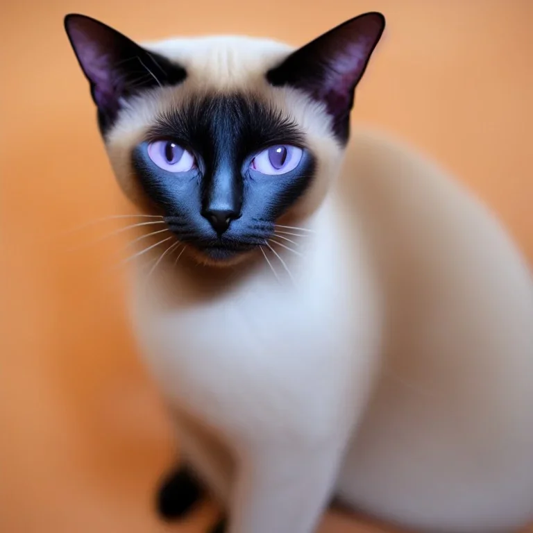 One Siamese cat