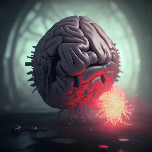 a bloody brain inside a glowing mana potion, steam punk, scary, horror, realistic, made in octane, cinematic, ultra-realistic, extremely detailed octane rendering, 8K, VRAY Super Real ar 2:3, dof photorealistic futuristic 50mm lens hard lighting dark gray tintype photograph, realistic lighting