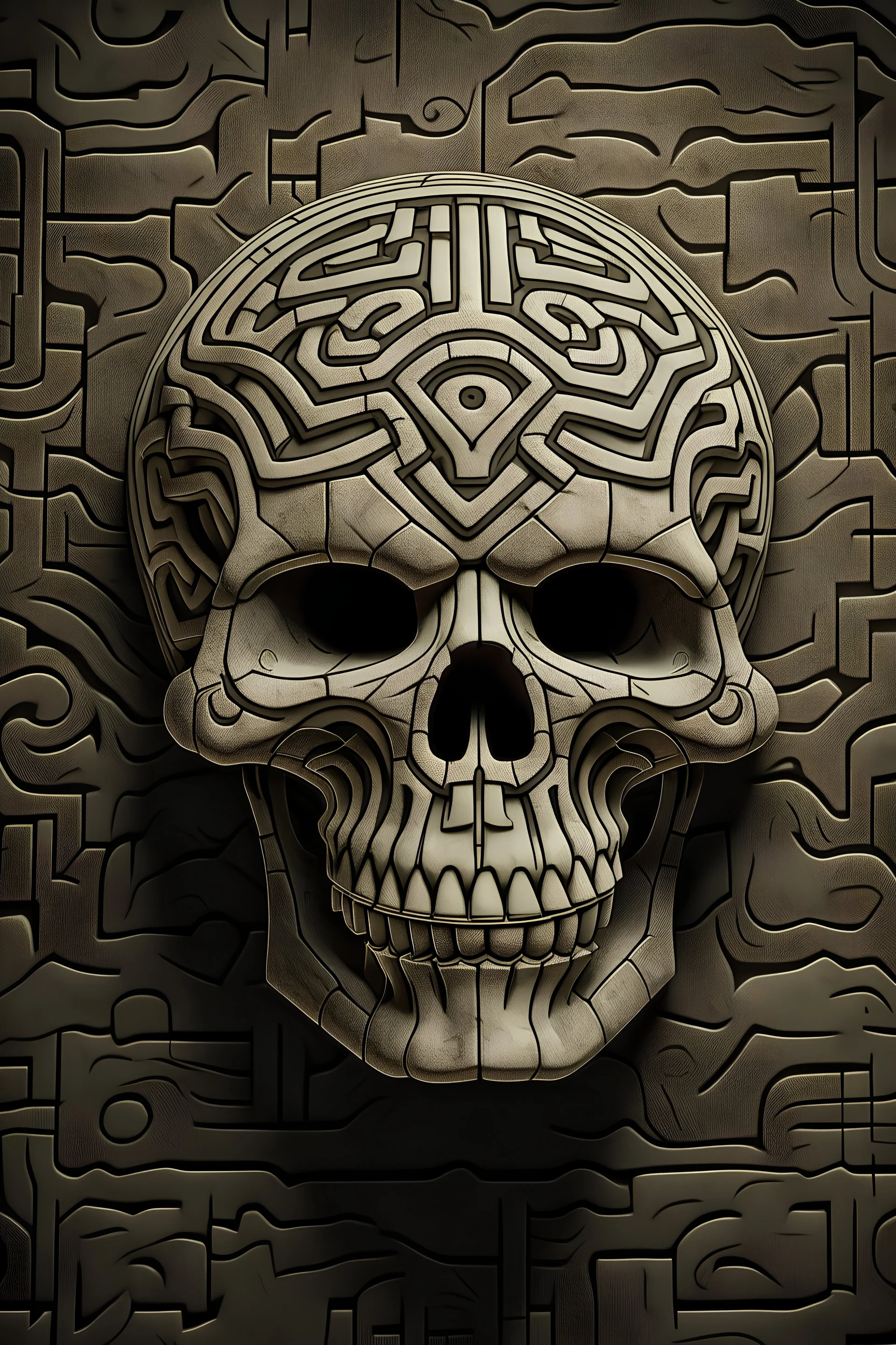 Shape of labyrinth in a skull