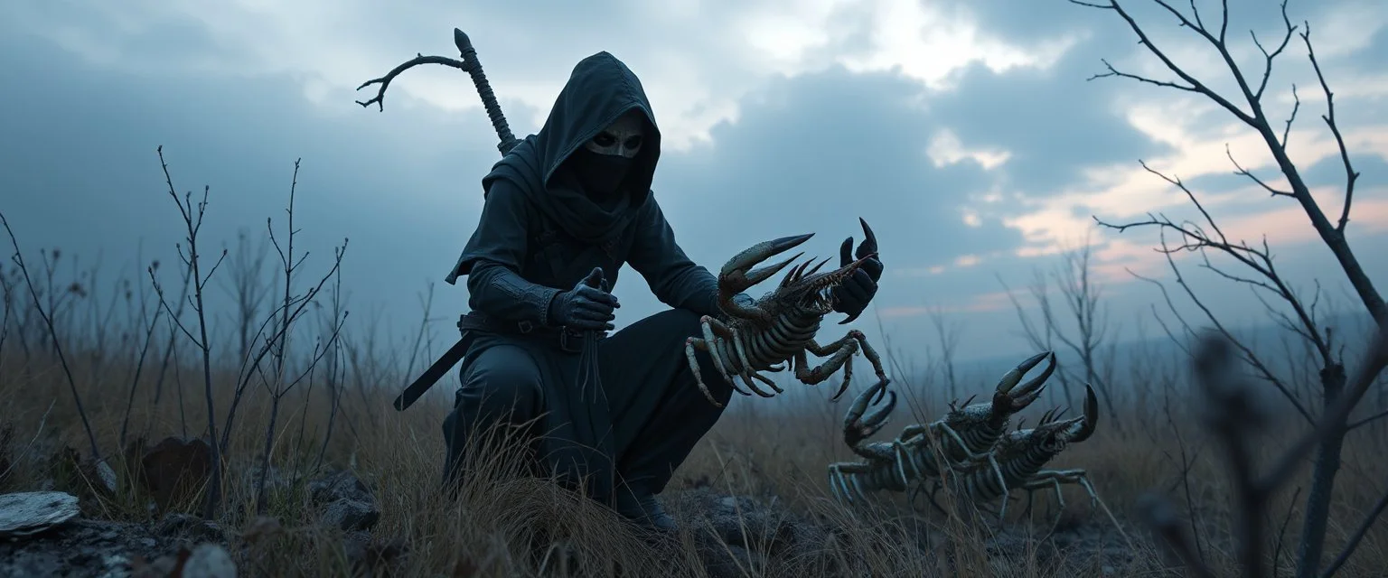 ninja necromancer in the wild, raising lobster skeleton babies