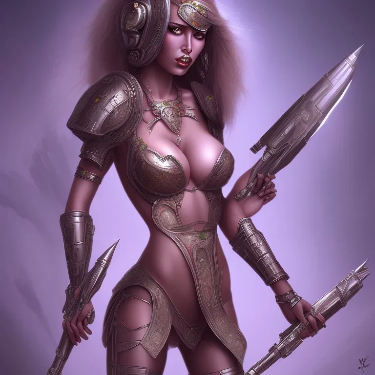 Sexy alien princess warrior full image