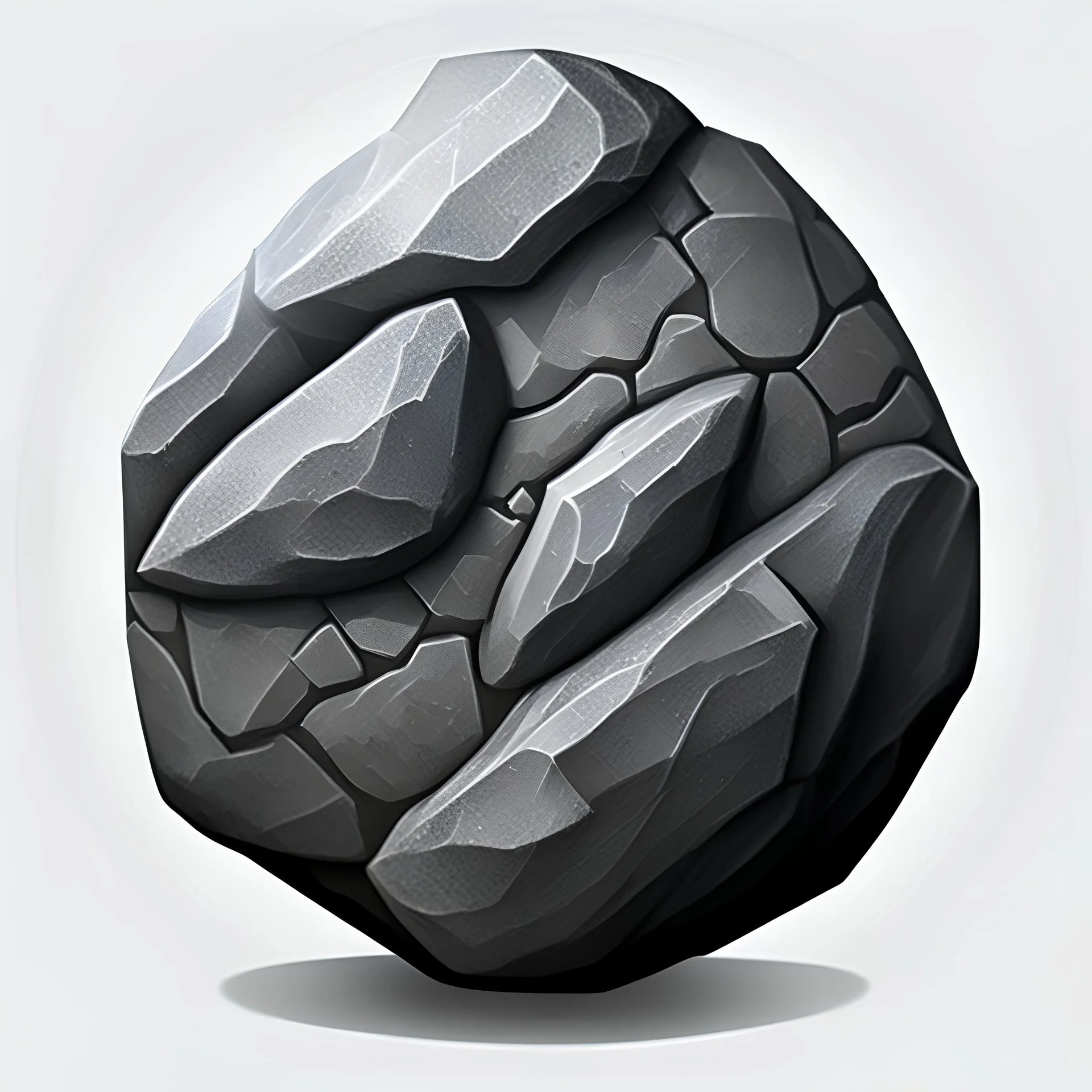 fantasy grey stone icon, png format