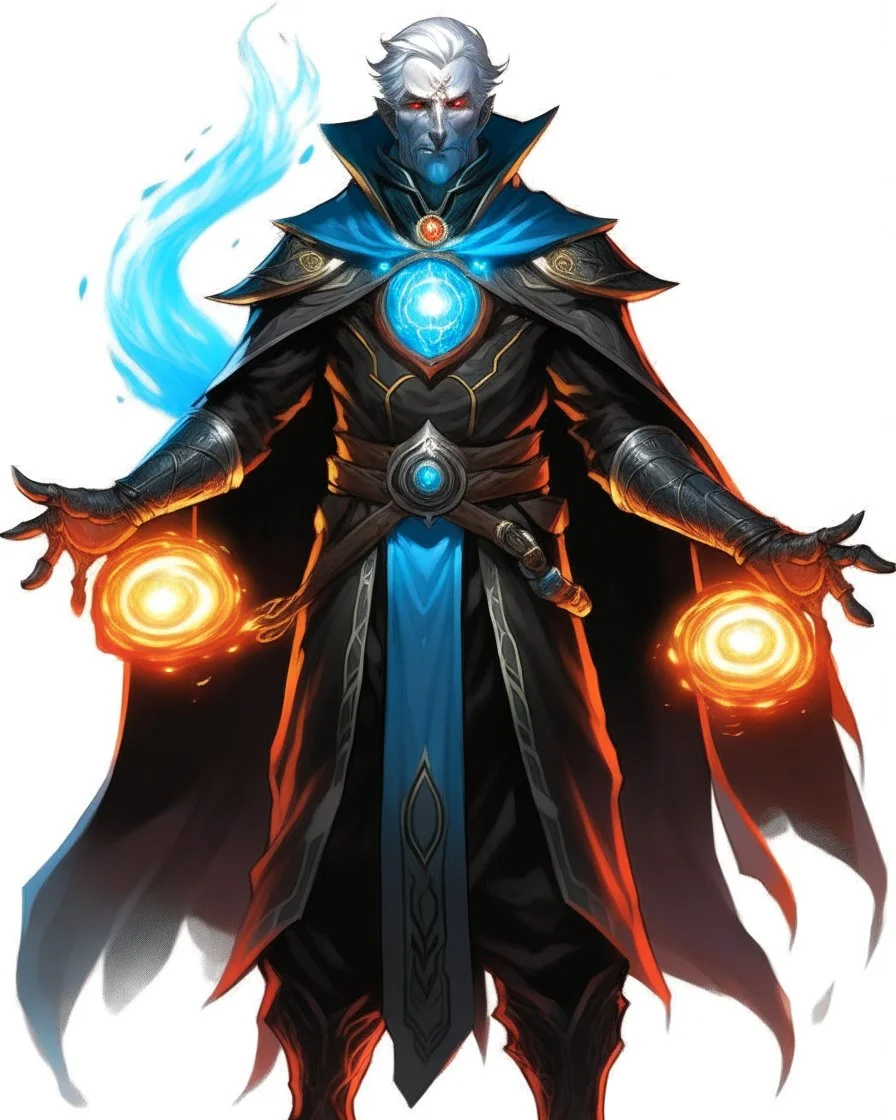 A 25 years boy persian in matte black robes with flaming eyes with grin with flaming light blue pupils stands atop a squire Two infinity gauntlets contain six infinity stones, one of which is made with nano In the hands of a powerful man walking While standing on a majestic height from afar With two big wings