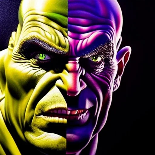 Ultra detailed fullbody Portrait in oil on canvas of Piccolo merges HULK,extremely detailed digital painting, extremely detailed face,crystal clear Big glowing eyes, mystical colors ,perfectly centered image, perfect composition, rim light, beautiful lighting,masterpiece,8k, stunning scene, raytracing, anatomically correct, in the style of robert e howard and Wizyakuza and Ohrai Noriyoshi and Simon Bisley and uncannyknack