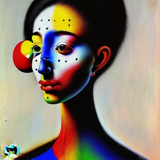 portrait of a woman joan miro style