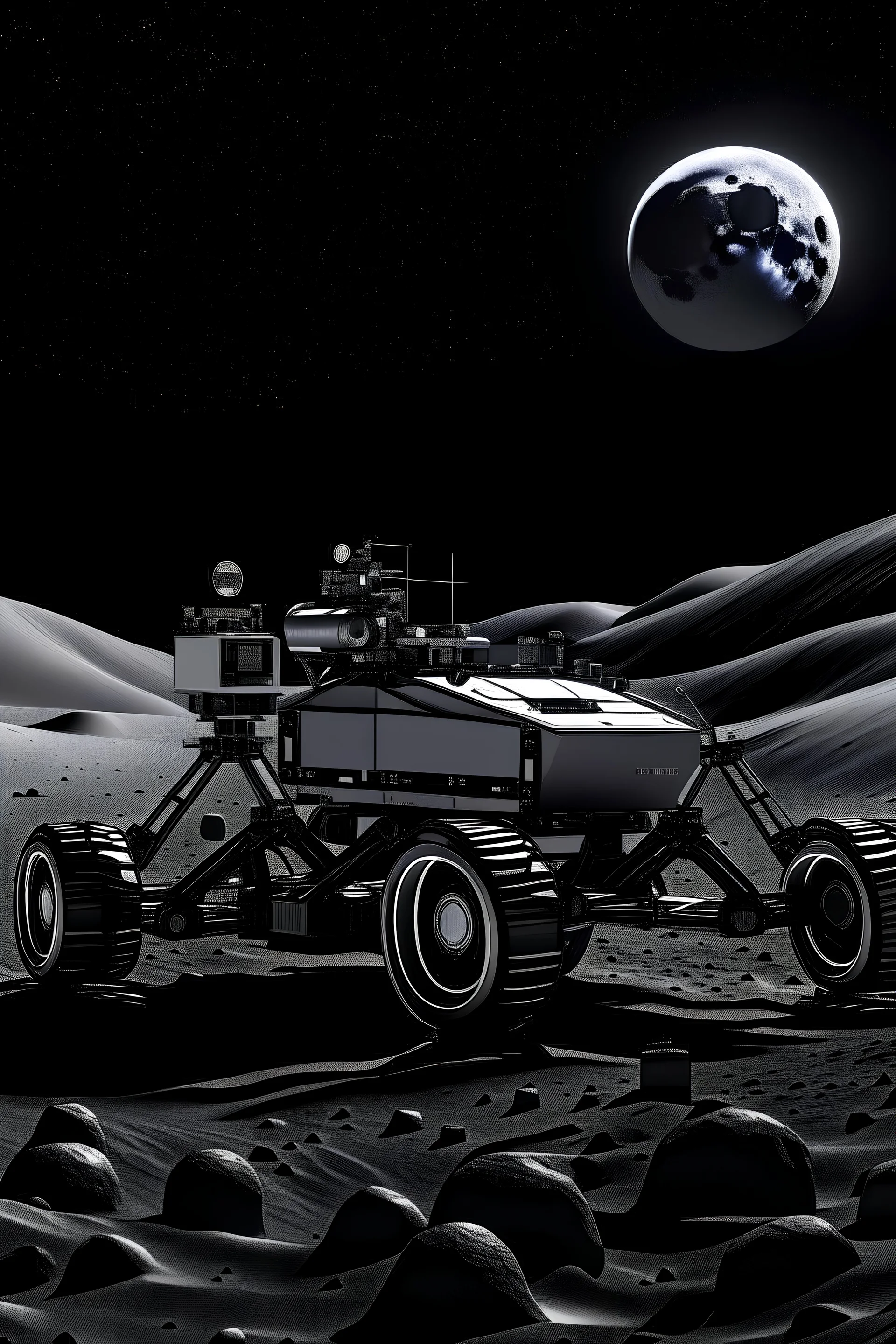 rover with arms on the moon