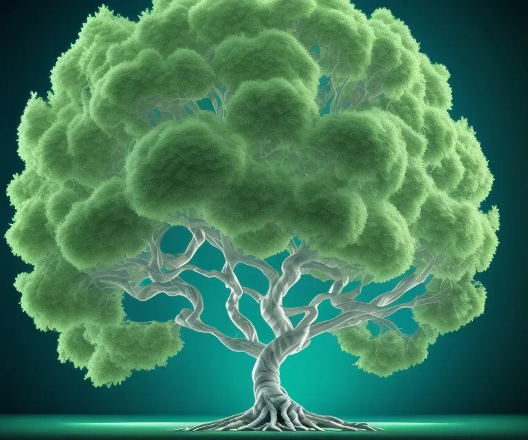 Vector tree set illustration a beautiful digital painting of a marble tree entertwined in tumutluous