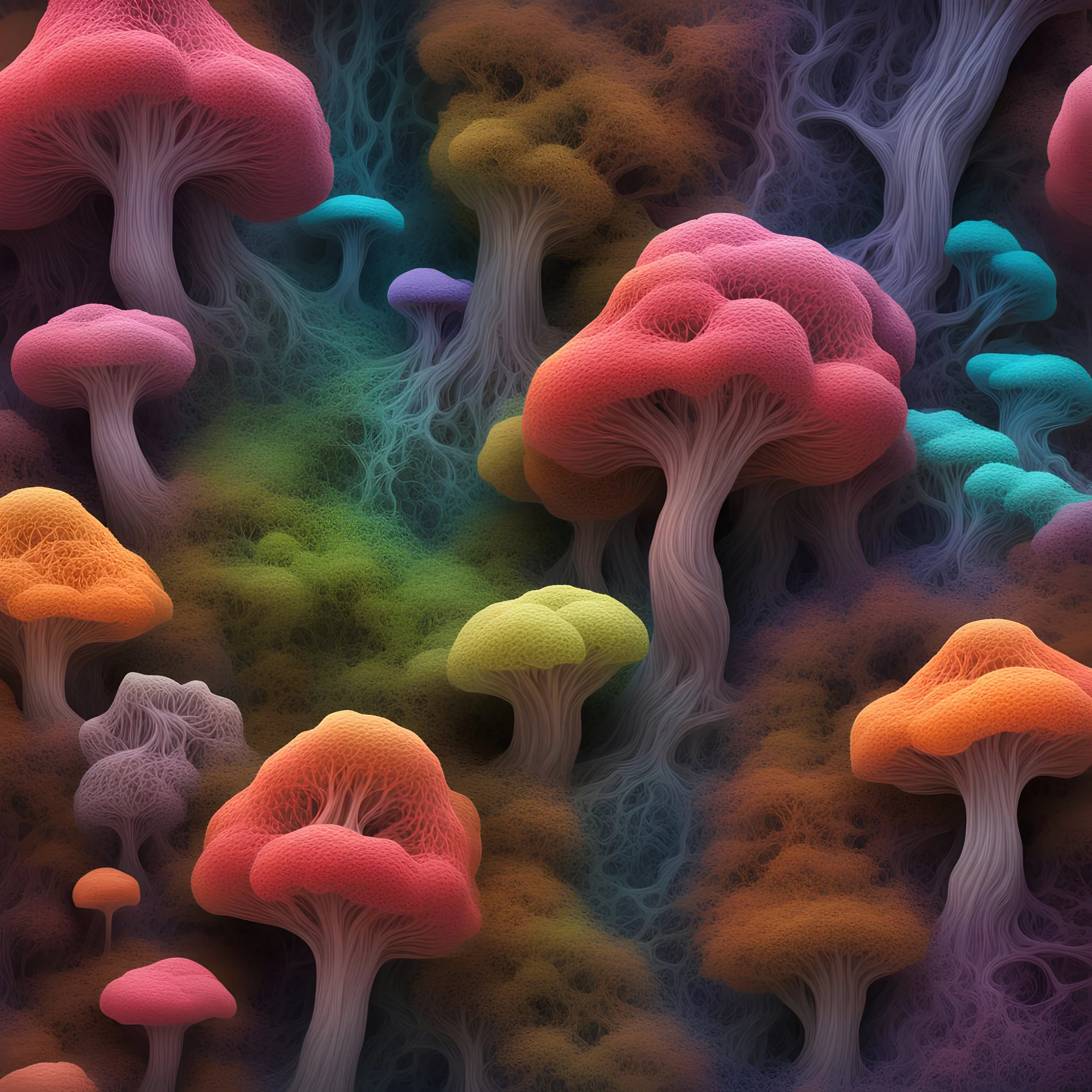 MYCELIUM NETWORK ULTRA REALISTIC VIVID COLORS