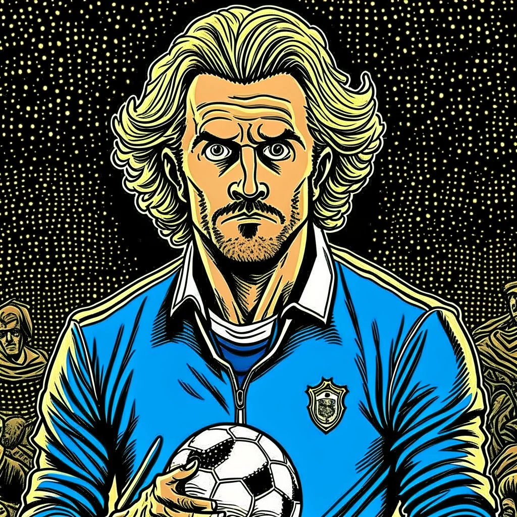 Diego Forlan Football soccer player posing. Dark detective comic marvel. Paranormal.