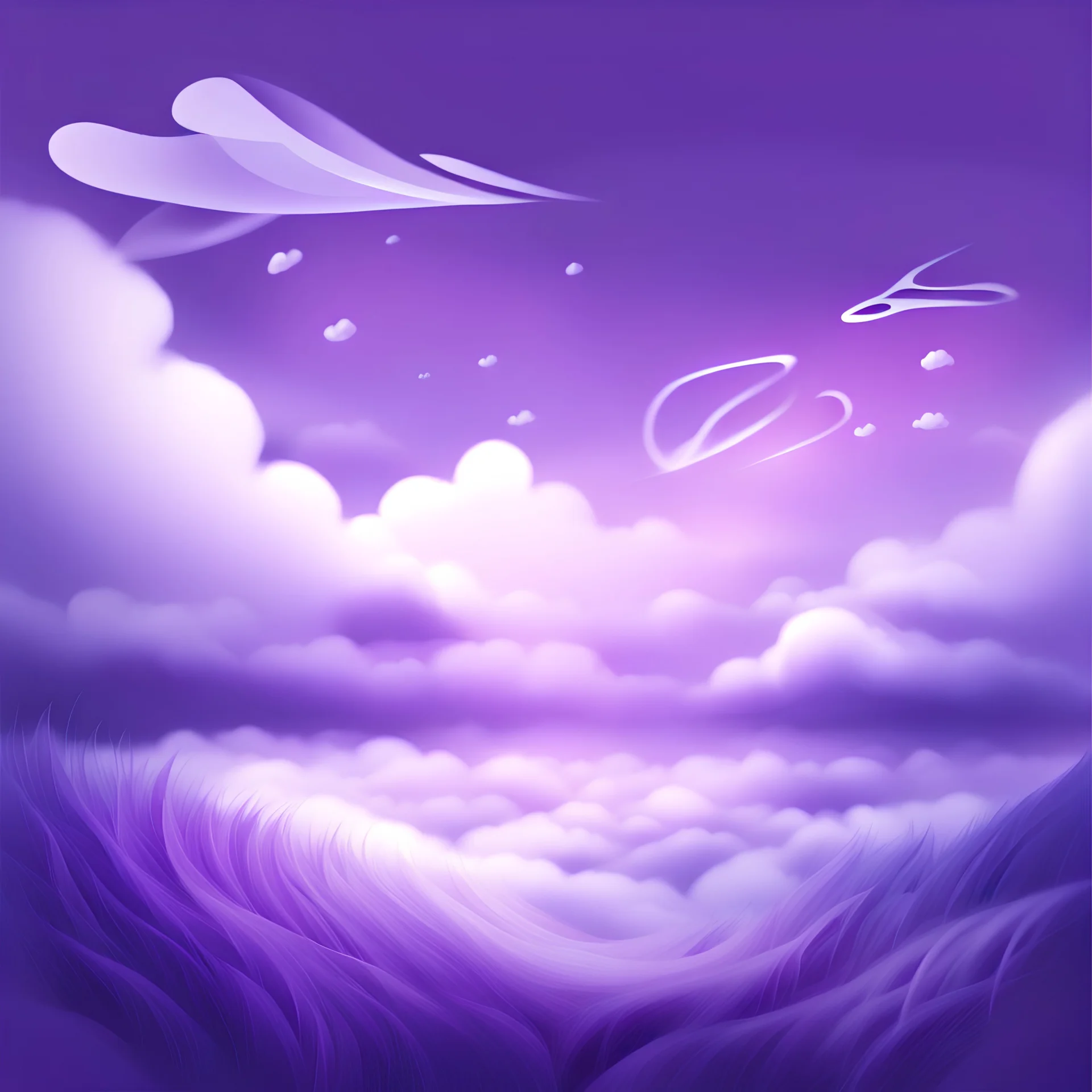 generate me a song cover for a song that will be called "breeze". the image should be airy, cool, and breezy. the image should ONLY have wind and clouds in it. generate this same image you just generated but spell "breze" as "breeze" instead. make the image darker with purple and blue colours.