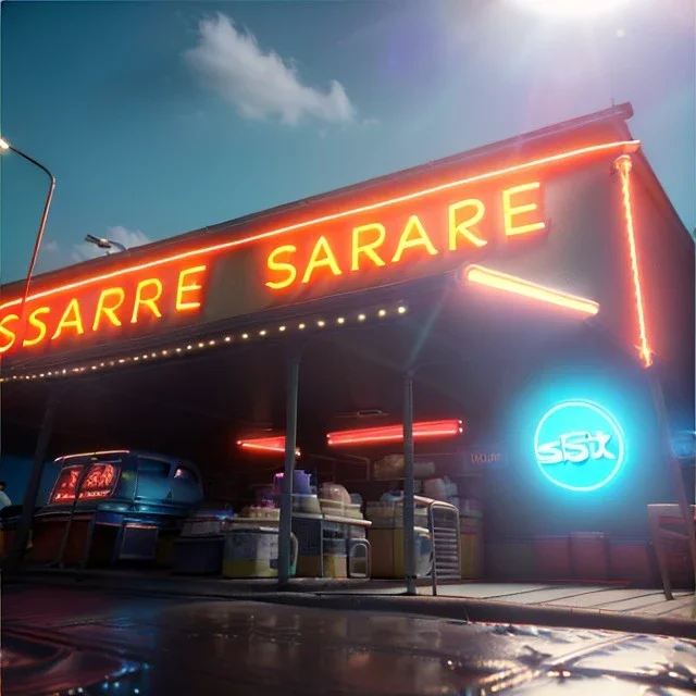 Ultra Realistic retro sci-fi afire Supermarket parking scene, 1960 year, many panic people. blonde woman, sweet scarlet Johansson face, perfect iris, glow eyes, face makeup, tight latex coat; many panic people, Retro sci-fi style, soft color, highly detailed, unreal engine 5, ray tracing, RTX, lumen lighting, ultra detail, volumetric lighting, 3d, finely drawn, high definition, high resolution.