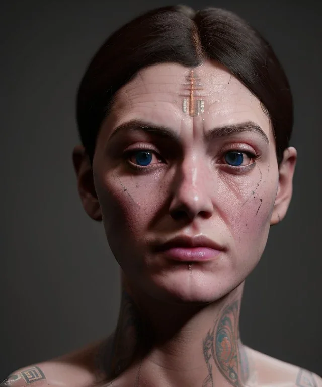 Simetric Realistic, roman bust, God light. 4k resolution, intricate details, ornate details, soft lighting, unreal engine 5.