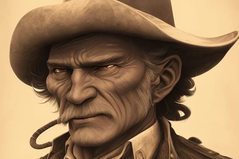 old RUGED cowboy face