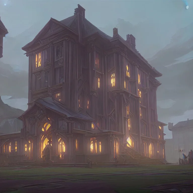 A school building for warlocks and witches