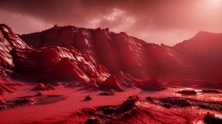 blood red dessert crimson corruption hell wastelands landscape