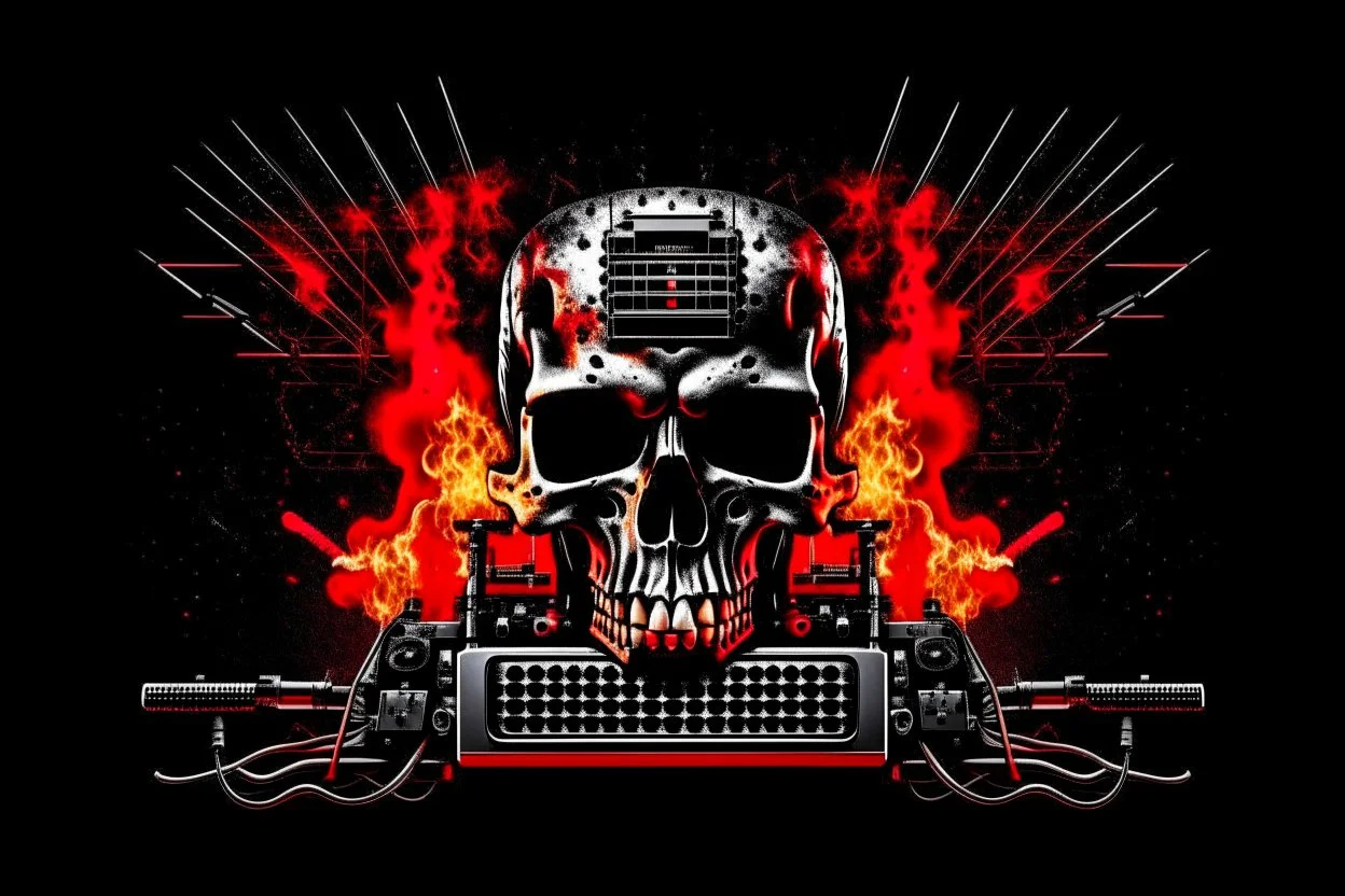 4K. FULL DETAILS. LOGO EMISSION DE RADIO HARDROCK FIRESTARTER TERMINATOR