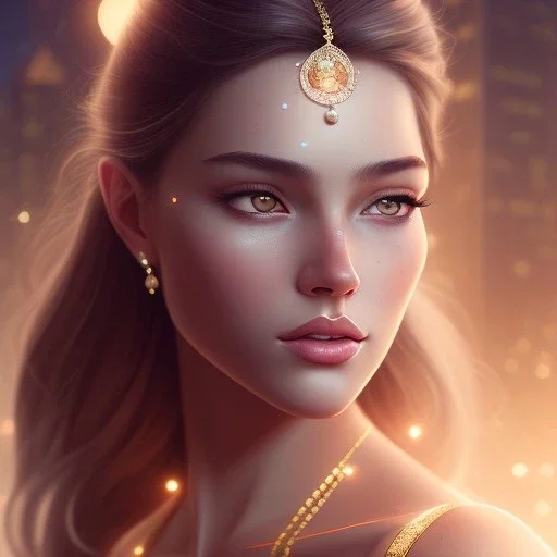 portrait of leonidas as a cute woman, city background ,4k, Highly Detailed, perfect eyes, Digital Illustration, Cinematic Lighting, Realistic, Sharp Focus, Centered, Beautifully Lit, Bioluminescent by Stanley Artgerm Lau