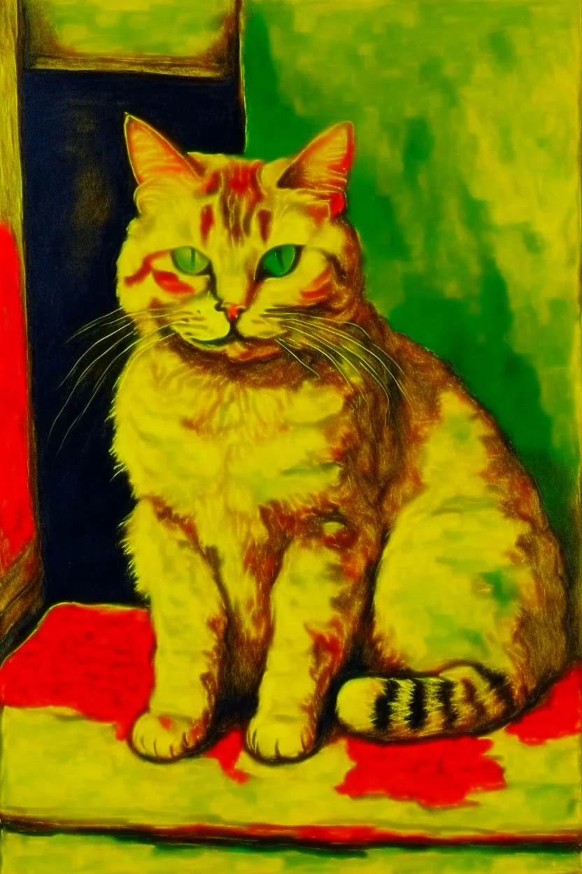 Portrait of a cat by Van Gogh