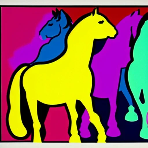 horses pop art