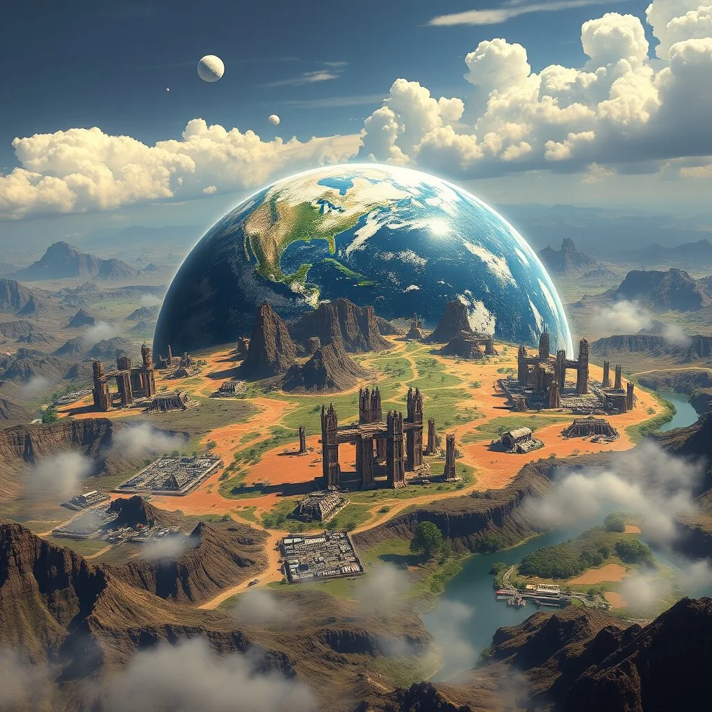 Earth 1 Million Years From Now Don't make it just "future city." Show: new continents new species altered atmosphere strange ecosystems remnants of humanity