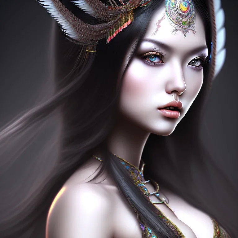 hitomi tanaka long black hair indian xtreme detailed, 4k, intricate, fog effects, smoke effects