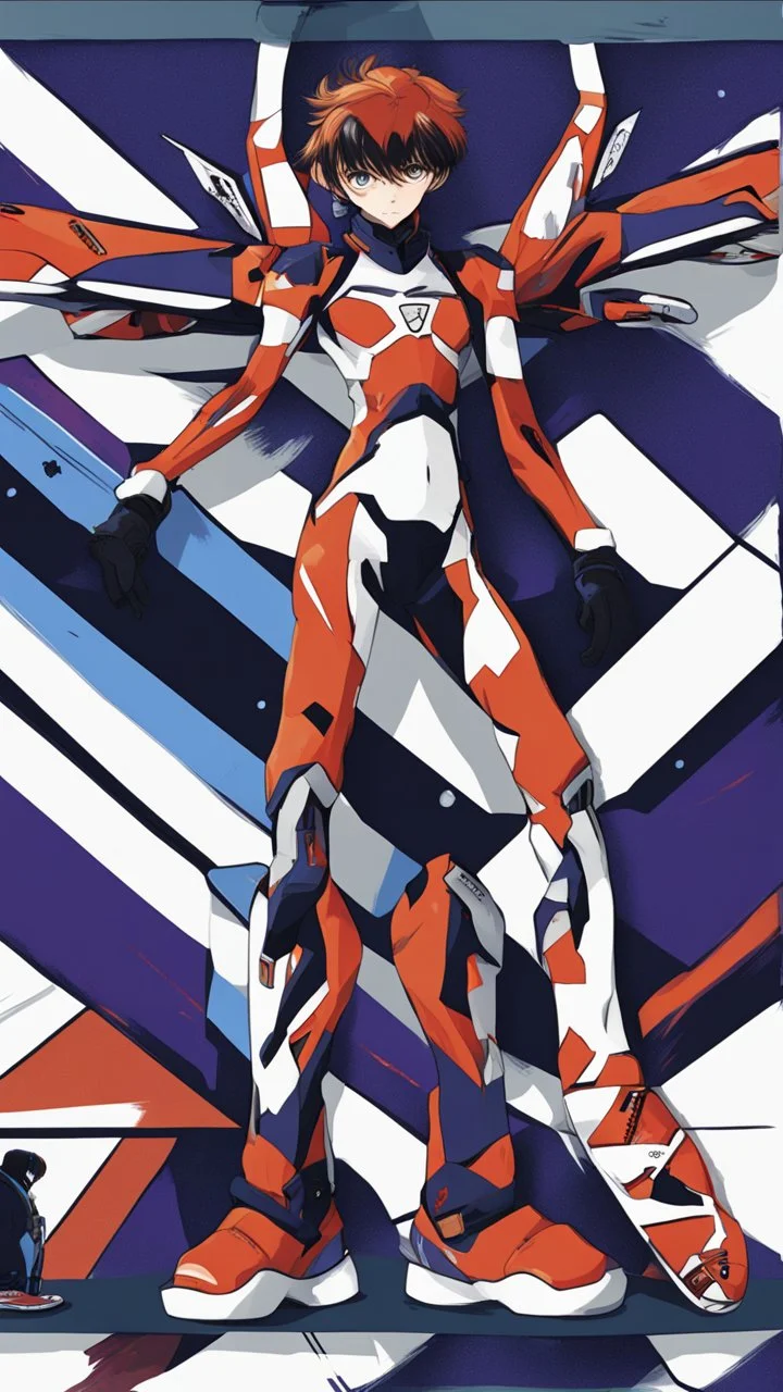 Evangelion anime pattern for snowboard