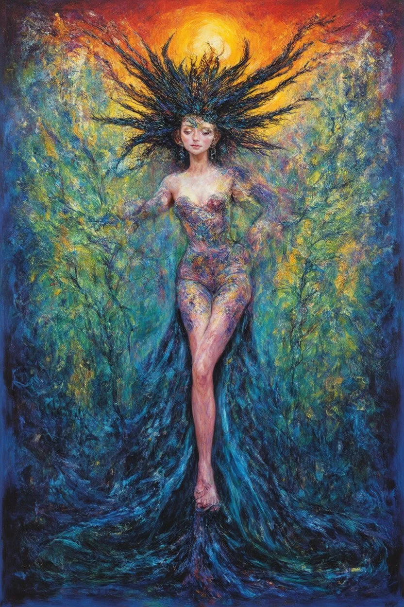 heatwave, in the style of Leonora Carrington