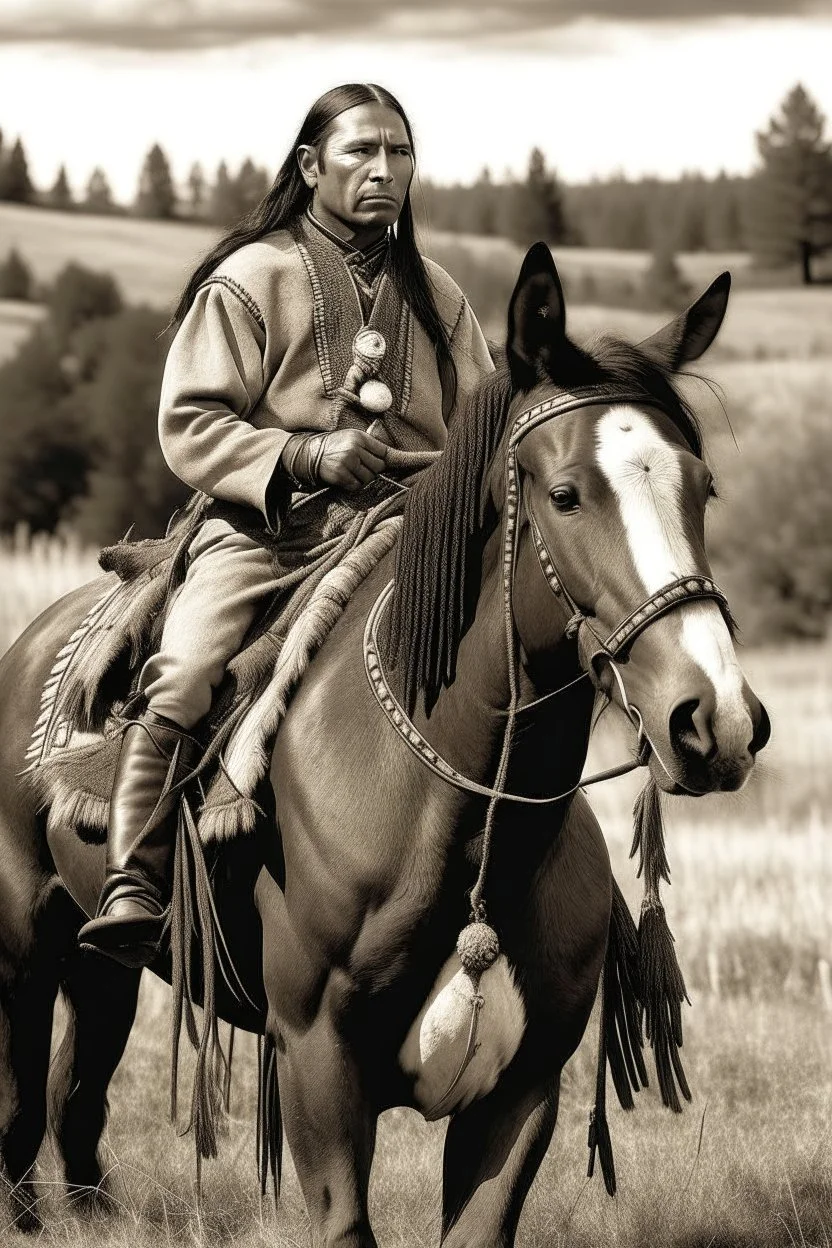 Native American on horse