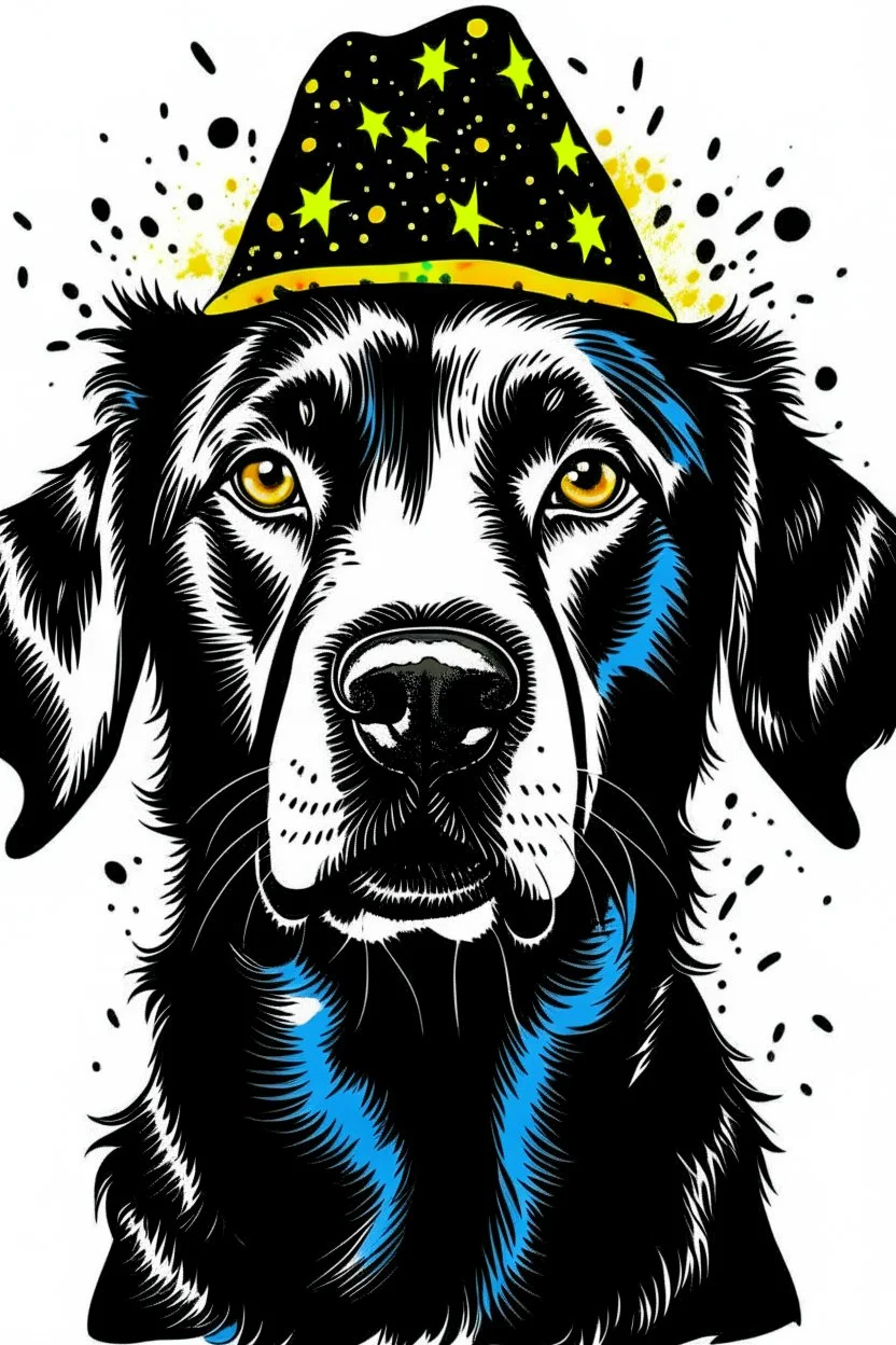 Birthday black dog graphic