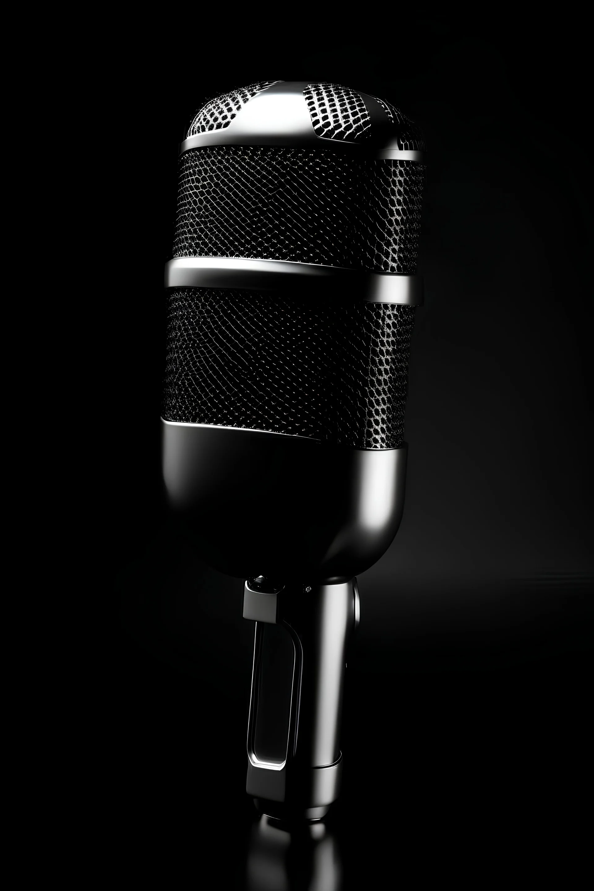Black Microphone with the letter J beside it