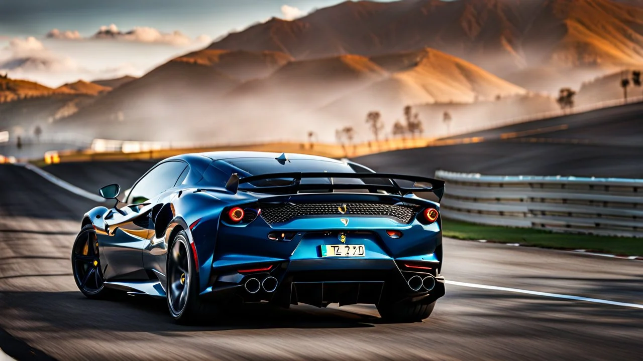 Ferrari F8 Modern Design , REAR view, perfect model, perfect details, perfect everything,desktop wallpaper, 4K, Cinematic