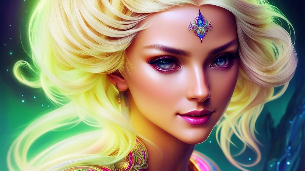 Lexica Aperture v2 Hyper detailed ultra sharp, trending on artstation, vibrant aesthetic, smiling blonde ethereal subtle (((smiling)))+++ luminous heavenly asian goddess, angel, extra-terestrial, colorful, psychedelic, ornate, intricate, digital painting, concept art, smooth, sharp focus, illustration, not human anthropomorphic alien cyborg, art by artgerm and greg rutkowski and h. r. giger, louis royo, salvador dali, 8 k, unreal engine 4