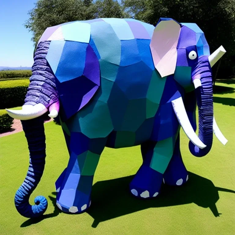 Paper mache elephant