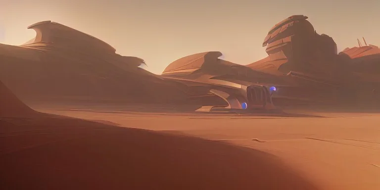 Futuristic Industy in Desert