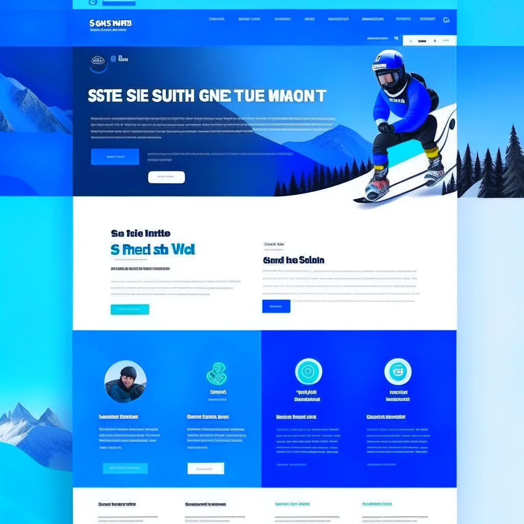 Design a user-friendly and visually appealing landing page for a sport website, prioritizing an intuitive user experience, blue colors